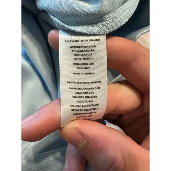 Hickey Freeman Quarter Zip Pullover Size Medium Blue Striped Golf Athleisure - Picture 4 of 6